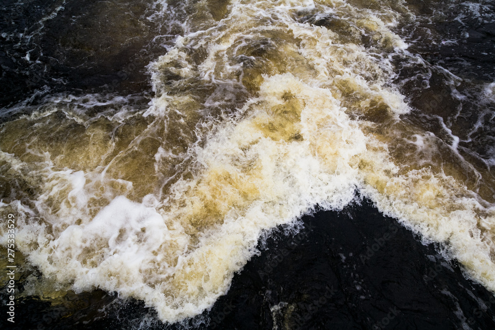 Danger sea wave. Nature background. Dark water surface texture