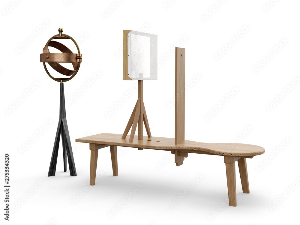 Camera obscura, Leonardo da Vinci, Codex Atlanticus 0005r. Stock