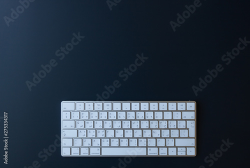 arabic keyboard on dark blue background with space for text or image