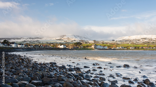 Winter on the Antrim Hills above Ballygally, County Antrim, Northern Ireland.