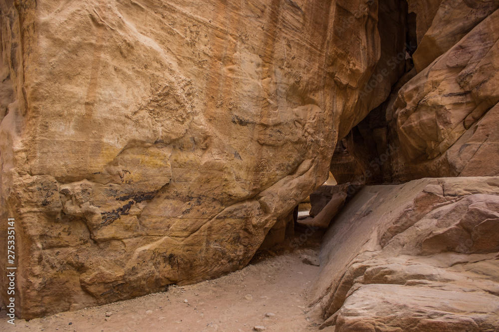 canyon narrow path way trail between steep rocky walls canyon narrow path way trail between steep rocky walls