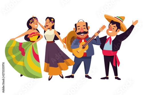 mexican traditional culture icon cartoon