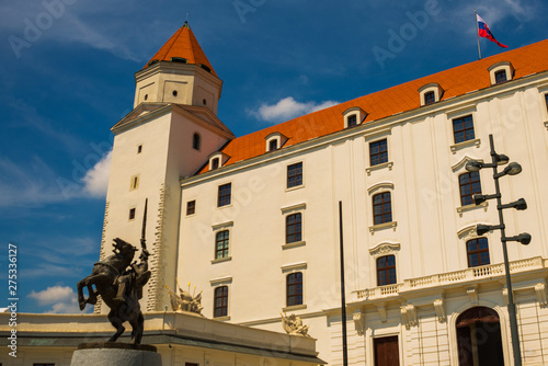 Bratislava Slovakia: Monument to King Svatopluk in Bratislava Castle or Bratislavsky Hrad. photo