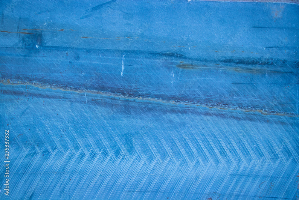 Blue painted abstract shape grunge rough surface texture background