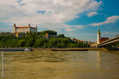 Canvas Print View on Bratislava castle, St