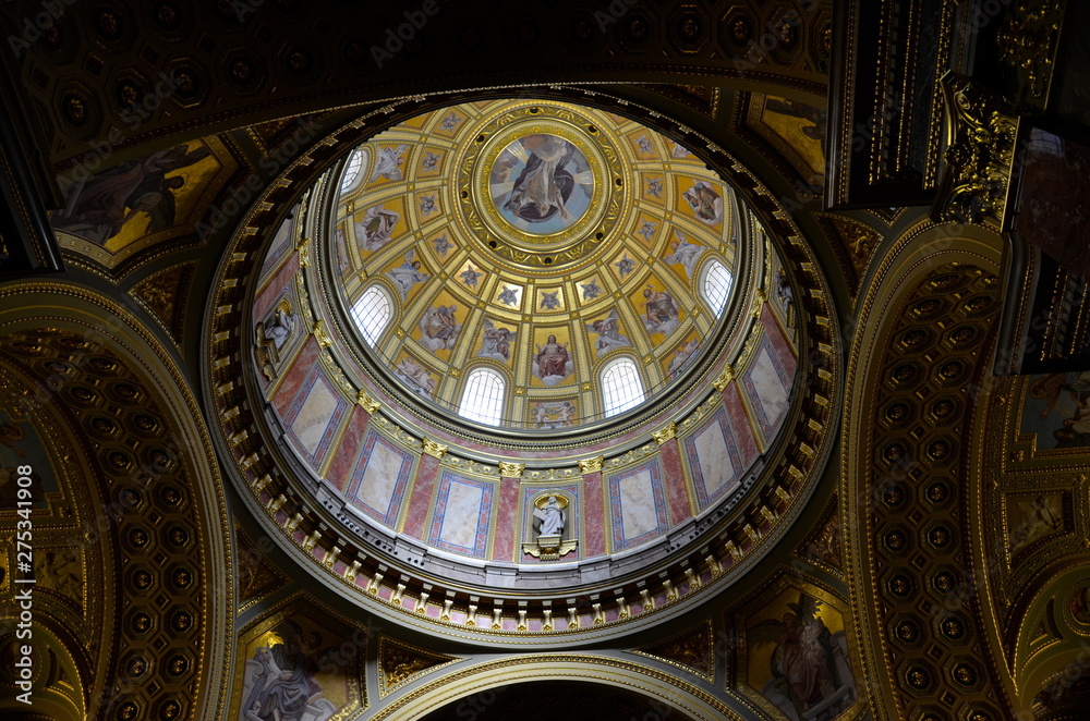 dome of St. Stephen's Basilica in Budapest, Hungary