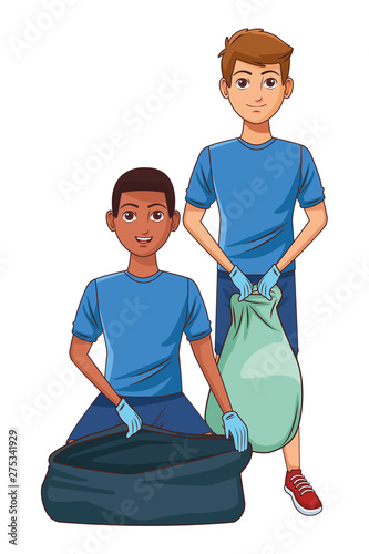 cleaning service person avatar cartoon character
