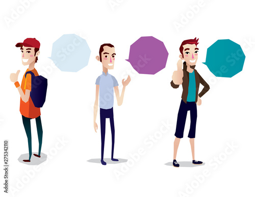 speak balloon speaking bubble people isolated
