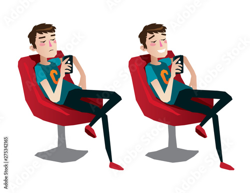 phone texting people isolated