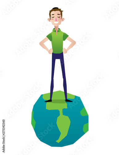 man on top of the world people isolated