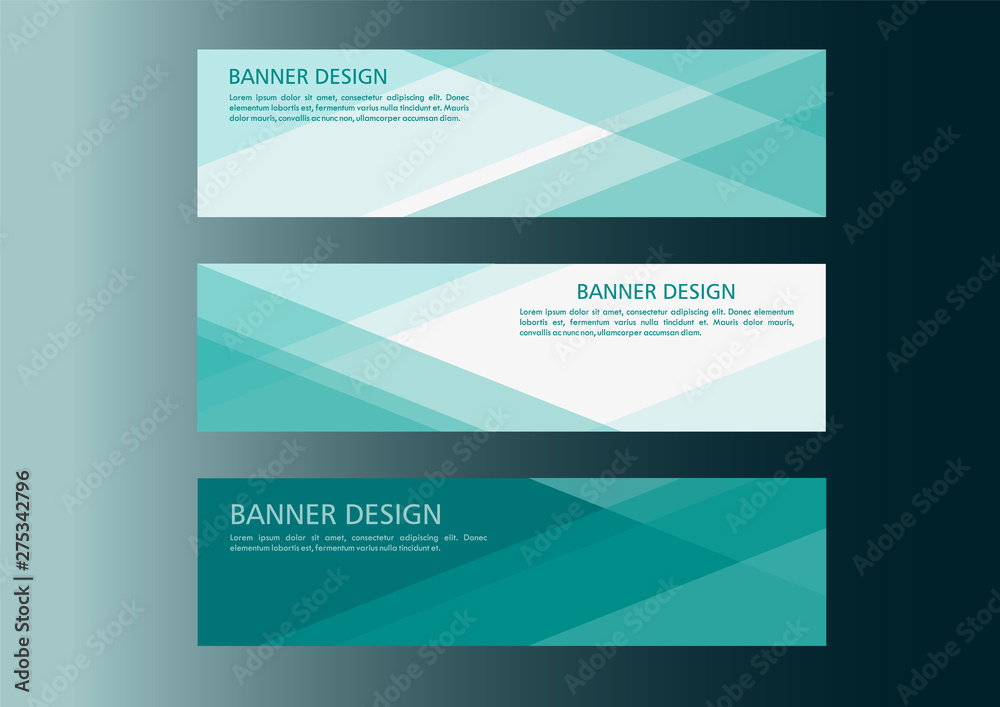 vector mockup for landing page or advertising banner design