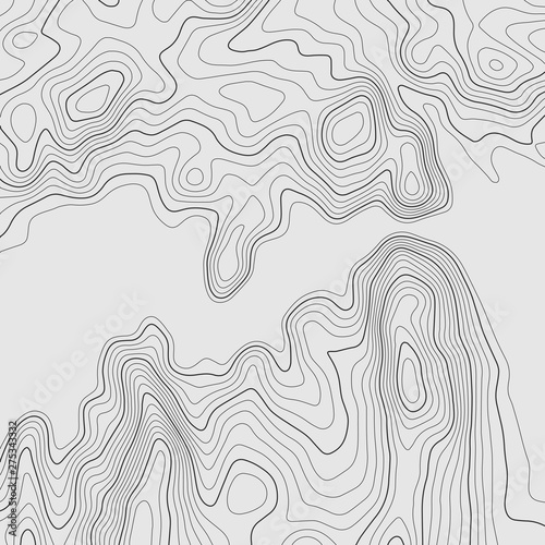 Topographic map lines background. Abstract vector illustration. Contour vector map.