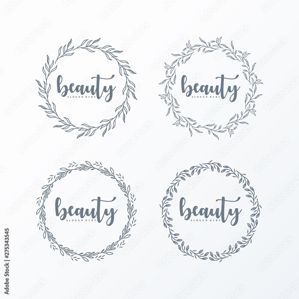 feminine logo simple illustration bundle