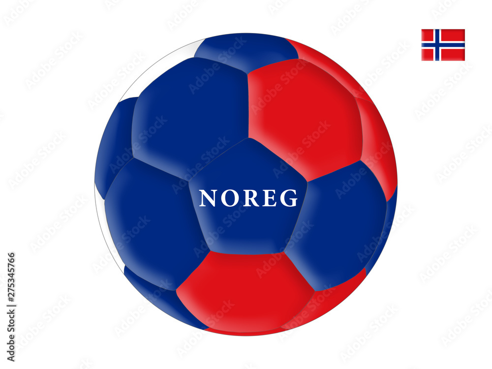 Soccer ball in colors of the flag of Norway (Noreg) Soccer ball in colors of the flag of Norway (Noreg)