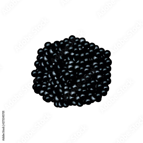 Heap of Black caviar. place for text. label template. Luxury