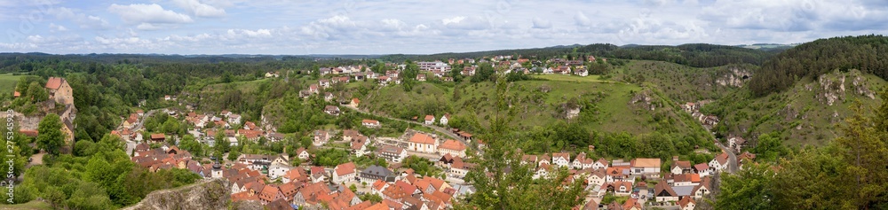 Franconian Switzerland, Pottenstein - panoramic view