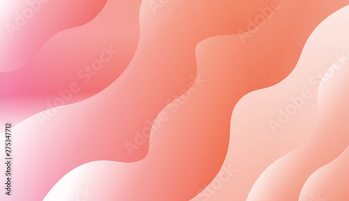 Modern Wavy Background. For Template Cell Phone Backgrounds. Vector Illustration with Color Gradient.