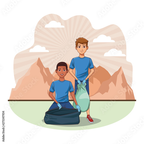 cleaning service person avatar cartoon character