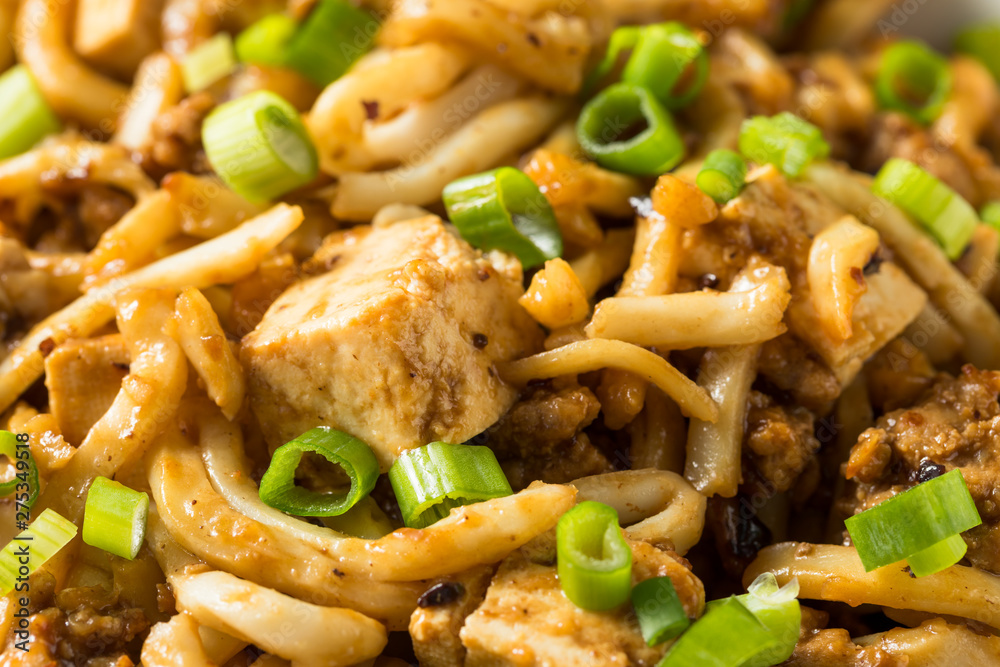 Homemade Japanese Mapo Tofu Udon Noodles Homemade Japanese Mapo Tofu Udon Noodles