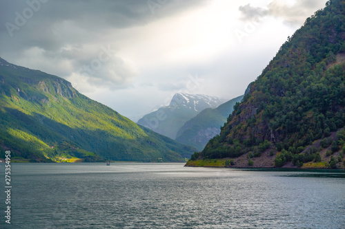 Norway nature and travel background.