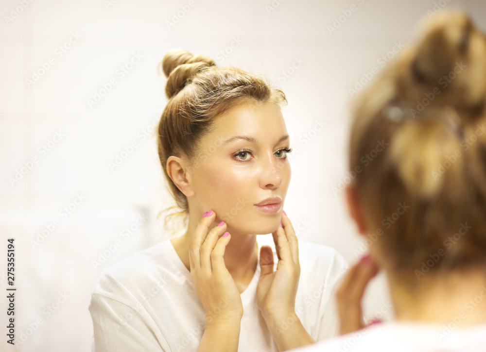 Magic anti-aging cream.Applying the cream Magic anti-aging cream.Applying the cream