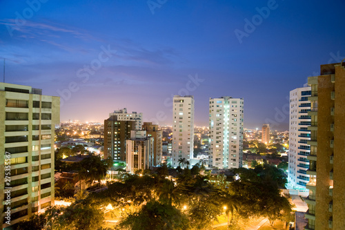 Barranquilla, Atlántico, Colombia. August 27, 2009: Night panoramic of Barranquilla city photo