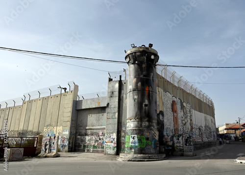 Bild auf Leinwand Mur de séparation à Bethleem