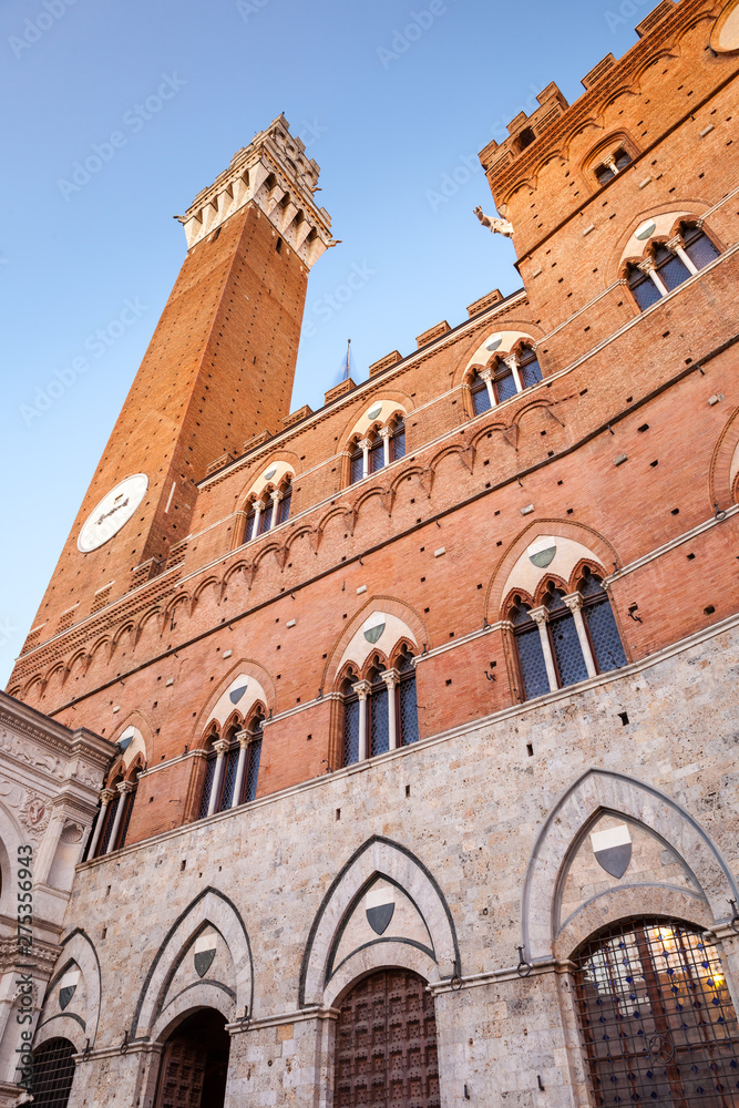 Torre Del Mangia on Pizza Del Duomo, Siena, Tuscany, Italy