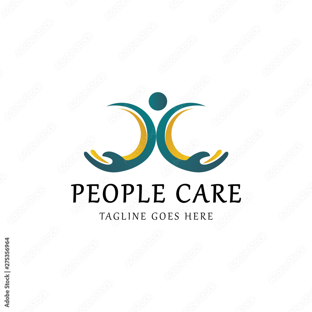 People care logo design template. Vector illustration People care logo design template. Vector illustration