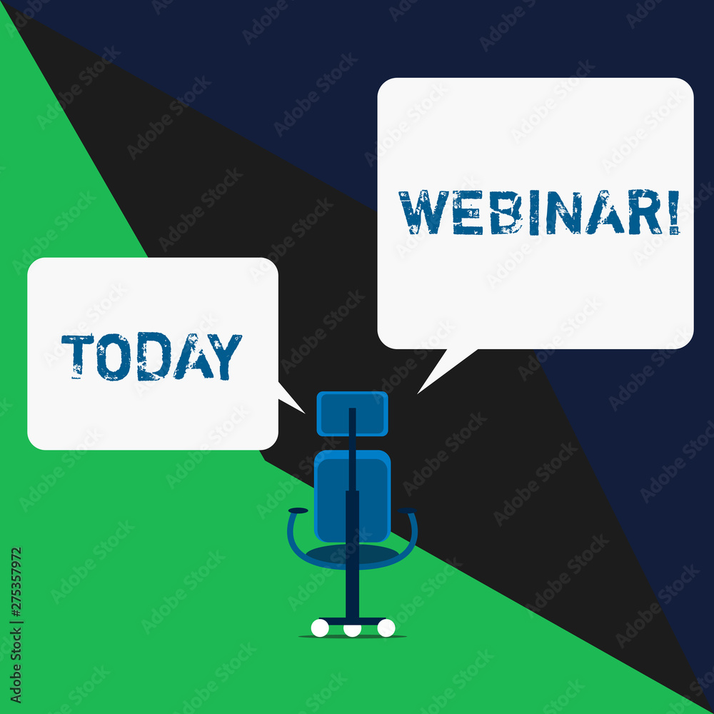 Text sign showing Webinar. Business photo text seminar or other presentation types that takes place on Internet