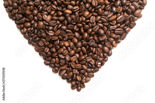 Coffee beans. Isolated on white background.