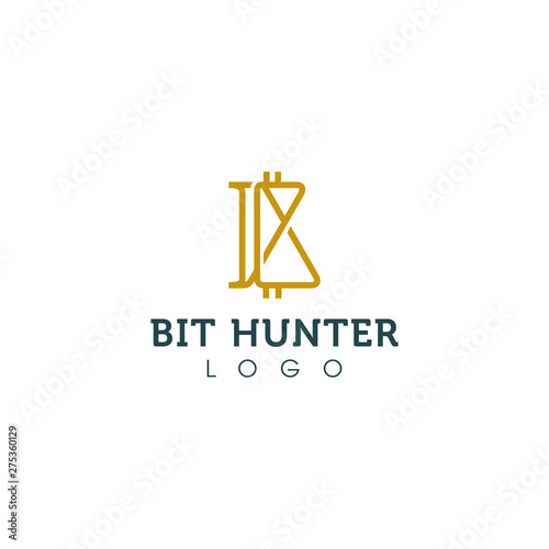 best original logo designs inspiration and concept for bit coin hunter by sbnotion