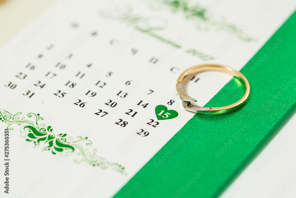 Golden wedding rings for newlyweds on their wedding day Golden wedding rings for newlyweds on their wedding day