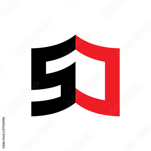 3D Book with letter SJ logo design vector