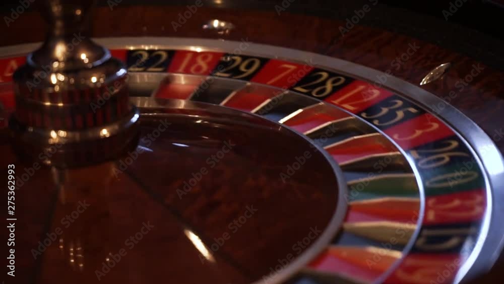 Spinning wheel with ball at number 16 in the roulette game. Spinning wheel with ball at number 16 in the roulette game.