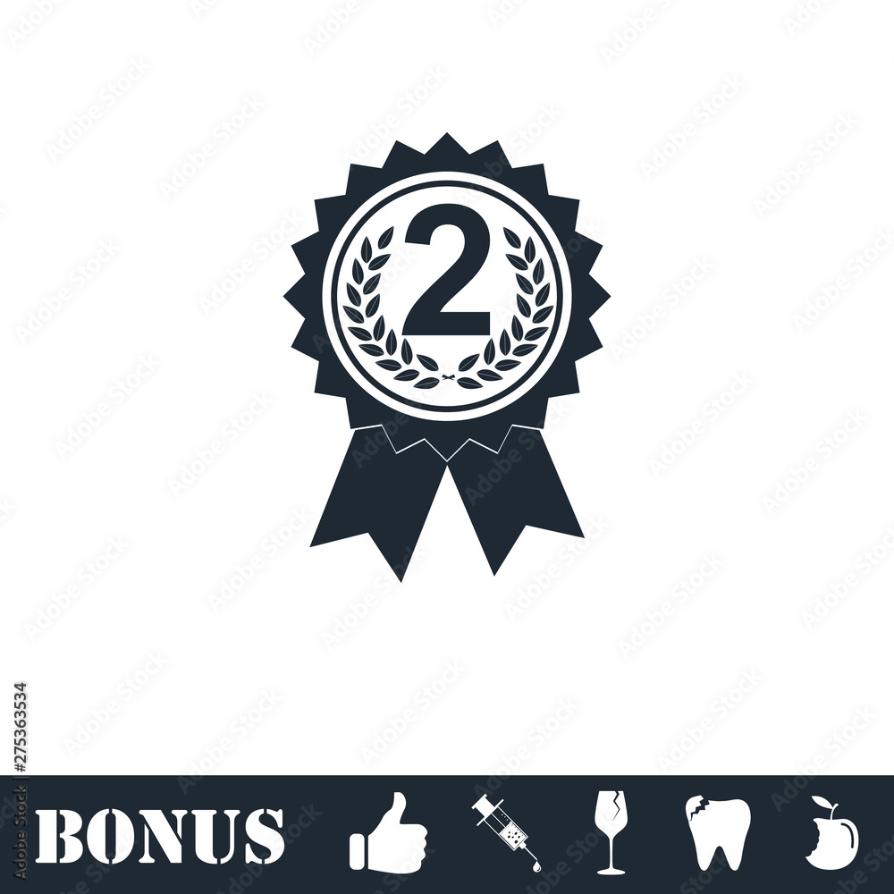 Award medals icon flat Award medals icon flat