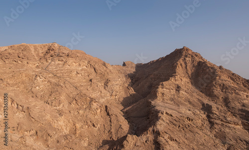 Road on top of Jabel Hafeet mountain in UAE