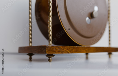 Old soviet table clock with mechanical winding