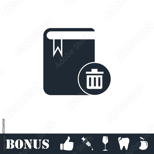 Book icon flat