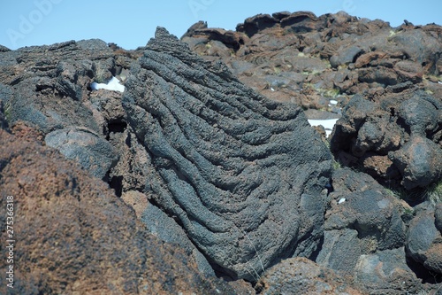 Obraz na płótnie Cooled Lava Flow Ropy Surface