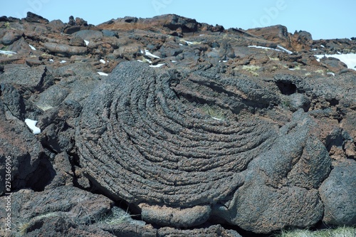 Obraz na płótnie Cooled Lava Flow Ropy Surface