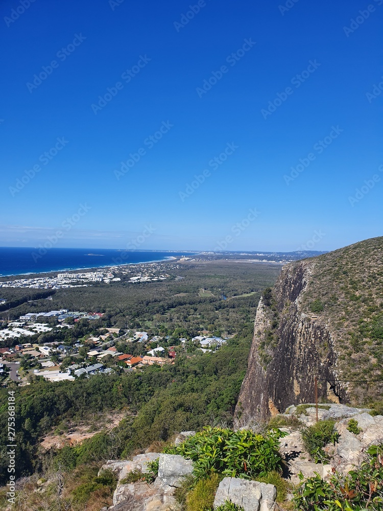 Mount Coolum cliff face over the Sunshine Coast