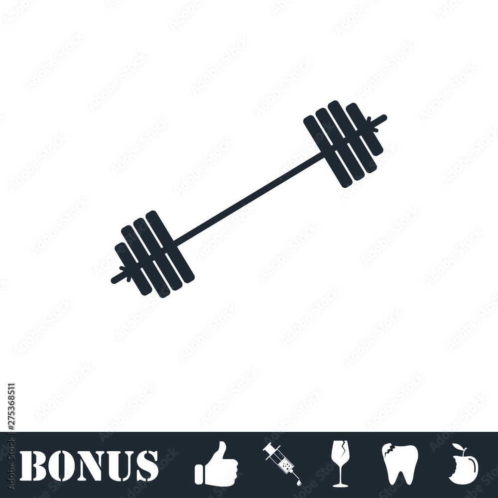 Free flex gear crossbar icon flat Free flex gear crossbar icon flat