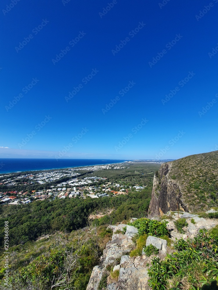 Mount Coolum cliff face over the Sunshine Coast