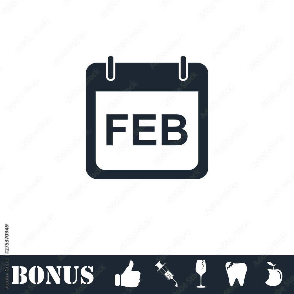 Calendar icon flat Calendar icon flat