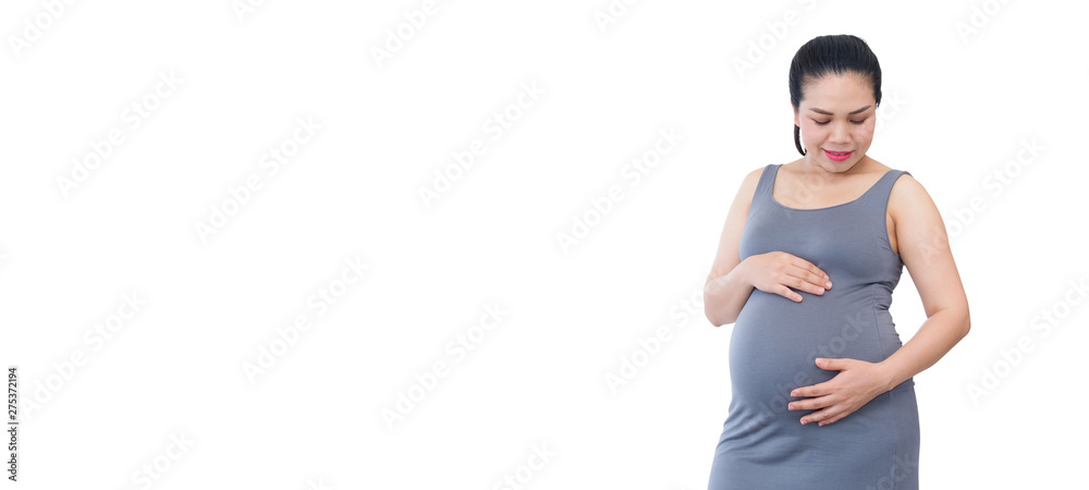 Pregnant woman put her hand on belly. clipping path. Pregnant woman put her hand on belly. clipping path.