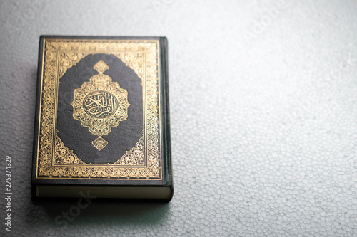 Quran - Muslim holy book, white background