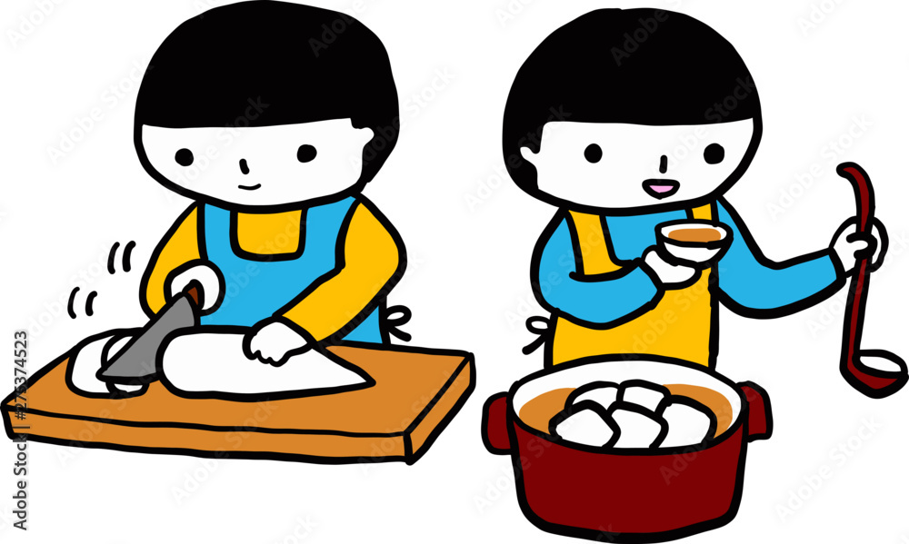The children are enjoying the food. The children are enjoying the food.