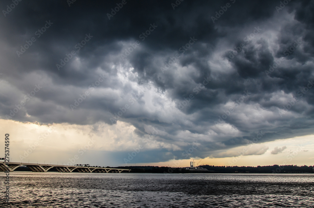 heavy Clouds of rain over the US capital ,USA