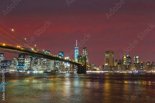 Manhattan Island and the Brooklyn Bridge